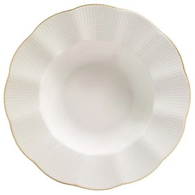 Porcelánová sada 24 ks talířů Creamy Gold bílá/zlatá