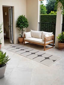 NORTHRUGS, Behúň Duet Bowen 106244 Black/White - na von aj na doma, 80x250, čiernobiela, chodba / predsieň