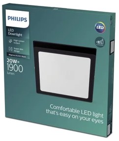 Philips - LED Stropné svietidlo MAGNEOS LED/20W/230V 2700K čierna