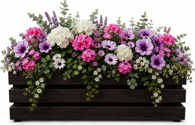 AMADEA Drevený obal na kvetináč tmavý, 62x21,5x17cm Český výrobok