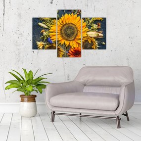 Obraz - Jesenné kvety (90x60 cm)