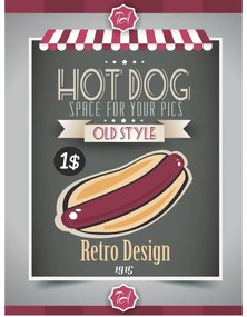 Ceduľa Hot Dog Old Style