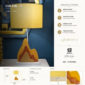 Stolná lampa Farba A 57 cm žlto-oranžová