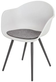 Sivá plastová záhradná stolička Zara – Garden Pleasure