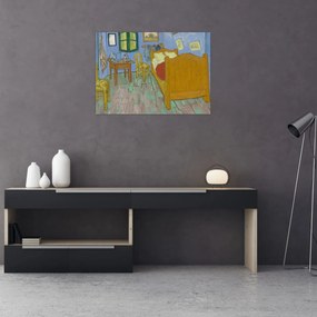 Sklenený obraz - Vincent van Gogh, The Bedroom, reprodukcia (70x50 cm)