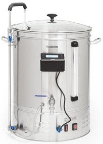 Klarstein Brauheld Smart 65, rmutovací kotol, 65 l, 2500 W, 100 °C, obehové čerpadlo, nehrdzavejúca oceľ
