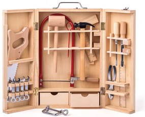 Kovové náradie v drevenom boxe – veľké