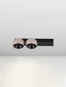 LED stmievateľné champaign zlato-čierne moderné stropné svietidlo Lusa