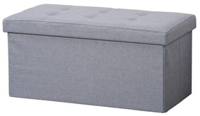 Kesper 15952 Čalúnená komoda, svetlosivá, 76 x 38 x 38 cm