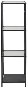 Čierny sklenený regál 35x120 cm Seaford – Actona
