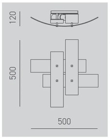 Gea Luce LARA P P arg - Stropné svietidlo LARA 2xE27/52W/230V 50 cm strieborná