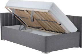 Posteľ s univerzálnym čelom Dafne 110x200 cm, holubia šedá tkanina