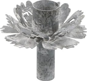 Zinkový antik kovový dekoračný svietnik kvetina na fľašu Décor - Ø 7*7cm