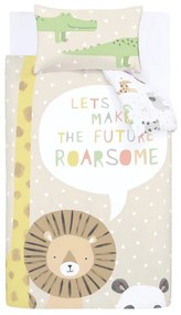 Svetlohnedé detské obliečky do postieľky 120x150 cm Roarsome Animals – Catherine Lansfield