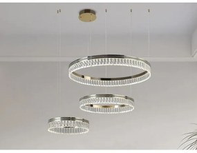 Stlmiteľný LED krištáľový luster na lankách THALIA LED/120W/230V 3000-6000K + diaľkové ovládanie