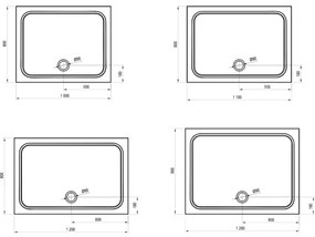 Ravak XA04A701010 - Sprchová vanička obdĺžniková GIGANT 100x90 cm biela