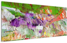 Obraz abstrakcie - maľba (120x50 cm)