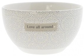 Bowl White/Love all around13x7cm