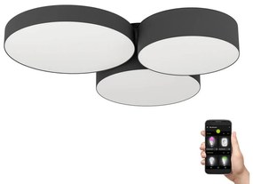 Eglo 900853-LEDRGBW Stmievateľné stropné svietidlo BARBANO-Z 3xLED/7,5W/230V čierna EG900853
