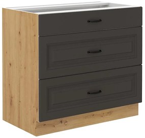 Kuchynská skrinka STILO grafit mat/artisan 80d 3s bb