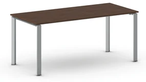 Rokovací stôl PRIMO INFINITY so sivostriebornou podnožou 1800 x 900 x 750 mm, orech