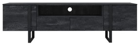 Stolík pod TV Verica 200 cm s otvorenou policou - charcoal / čierne nožičky