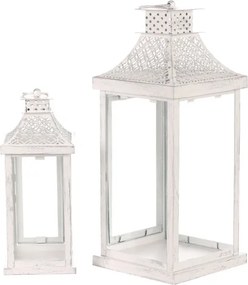 Set dvoch lampášov biely LUC305 (2 ks)
