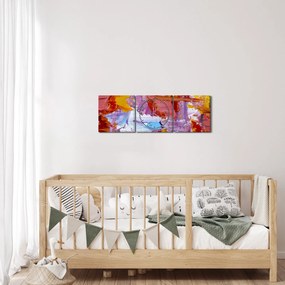 Obraz - Olejomaľba (s hodinami) (90x30 cm)