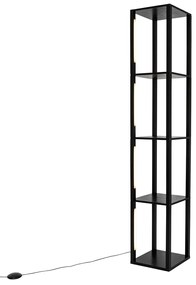 Dizajnová stojaca lampa čierna vrátane LED 3-stupňový stmievač - Tianna