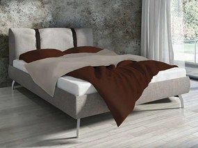 Bavlnené obojstranné posteľné obliečky čokoládovej farby