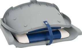 2-dielna skladacia súprava sedadiel do člna modro-biely vankúš