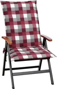 Záhradný podsedák Karo 50x118 cm, vínový/sivý%