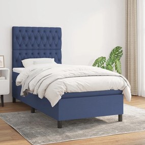 Boxspring posteľ s matracom modrá 100x200 cm látka 3141999
