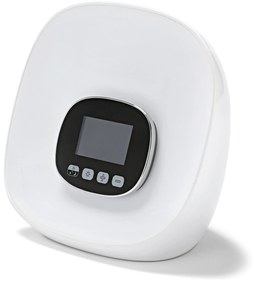 Budík využívajúci svetlo, s rádiom