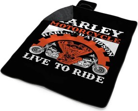 Sablio Plážová deka Harley-Davidson Live to ride: 200x140 cm