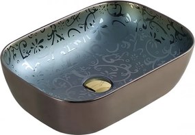 Mexen Rita umývadlo na dosku 45 x 32 cm, zelené - 21084556