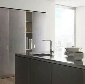 Erga HD, 1-komorový oceľový drez 440x440x210 mm, oceľová, ERG-MLS-HD4444