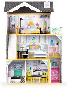 Veľký drevený domček pre bábiky s výťahom | + nábytok