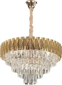 Toolight Toolight, stropné krištáľové svietidlo 50cm, 7xE14, G059-CP, OSW-06383