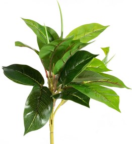Dekoračný kvet 42 cm, s listami 30 cm, list 13 cm zelená