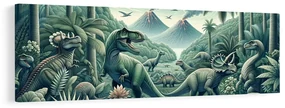 Obraz divoký svet dinosaurov