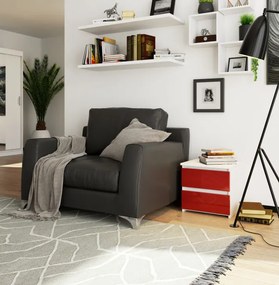 Nočný stolík CL2 2SZ CLP červený, lesk