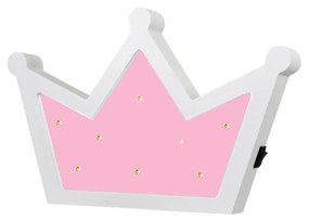 LED Detské nástenné svietidlo LED/2xAA ružová korunka