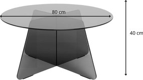 Konferenčný stolík Samos 80 cm dymovo sivý
