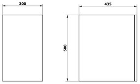 Sapho, ODETTA skrinka spodná dvierková 30x50x43,5cm, pravá/ľavá, dub strieborný, DT300-1111