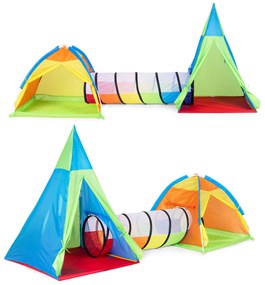 IPLAY Detské stanové ihrisko 3v1 iglo teepee IPLAY tunel