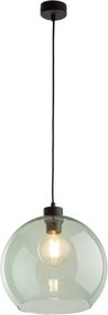 Závesný luster CUBUS 1xE27/15W/230V čierna/dymová zelená