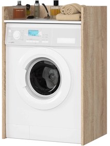 Koupelnová skříňka nad pračku FIN II dub sonoma/bílá