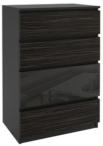 Komoda 61 Belini čierny / eben kráľovský  SI KOM1/1/B/HK/B/0