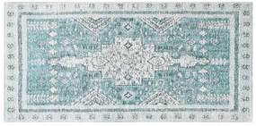 Bavlnený koberec 80 x 150 cm mätová zelená FULLA Beliani